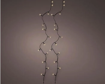 Lumineo Basic Lichterkette 80 LEDs soft gold 6m schwarz (494248)