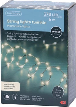 Lumineo String Lights Twinkle Micro LEDs 378 warmweiß 6m (496605)