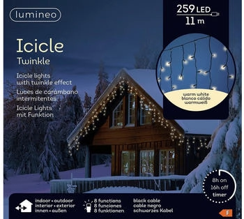 Lumineo Icicle Twinkle LED 259 warmweiß 11m (494831)