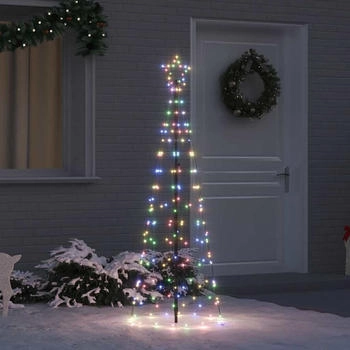 vidaXL LED Weihnachtsbaum mit 390 LEDs Mehrfarbig 250 cm Eisen (42018751)