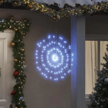 vidaXL Weihnachtsbeleuchtung Feuerwerk 140 LEDs Kaltweiß 17 cm (356221)