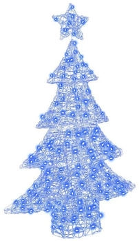 vidaXL Weihnachtsbaum mit 100 LEDs Blau 120 cm Acryl (42018975)