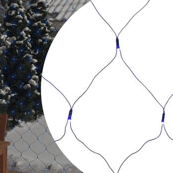 vidaXL Weihnachts-Lichternetz Blau 4x4 M 544 LEDs Indoor Outdoor (328784)
