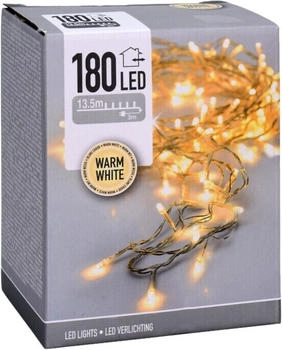 Koopman LED- warmweiß 180 LEDs transparentes Kabel Innen/Außen 16,5m