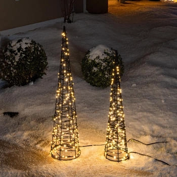 Esotec Solar Weihnachtspyramide 2er Set Weihnachtsdeko 103425