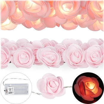 Relaxdays Rosen warmweiß LED Blumen Party 20 LEDs (10030108_0)