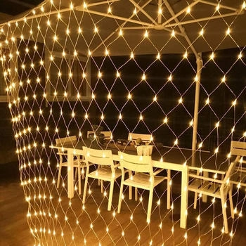 lapamax 3x2M 200 LEDs Innen Lichternetz Weihnachtsbeleuchtung mit 8 Modi für Weihnachten Party Garten Deko Warmweiß