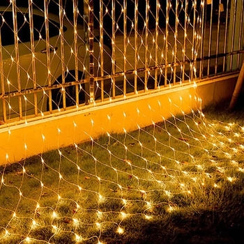 lapalife 6X4M 660LEDs Lichternetz 8 Modi Wasserdicht für Innen Weihnachten Hochzeit Party Garten Deko Gelb