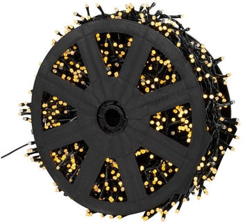 Haushalt International HI LED- 2000 LED Lichter auf Kunststoffrad für innen u. Außen warmweiß mit (76645)