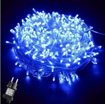 lapalife 50M 400 LED 8 Lichtmodi Wasserdicht mit Timer Innen Party Hochzeit Weihnachten Deko Blau