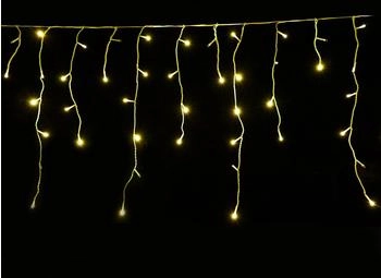 Gartenpirat Eisregen LED 4,2 m 168 LED bernsteinfarben Weihnachtsbeleuchtung Timer außen innen