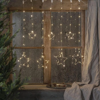 Star TRADING LED-Lichtervorhang 582-20 LED-Lichtervorhang 84er "Dew Drop Stars"