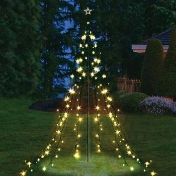 Buri Garten-Lichterpyramide mit 200 LEDs Beleuchtung Lichternetz (01caa)