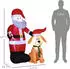 Outsunny 157 cm Aufblasbarer Weihnachtsmann mit Hund