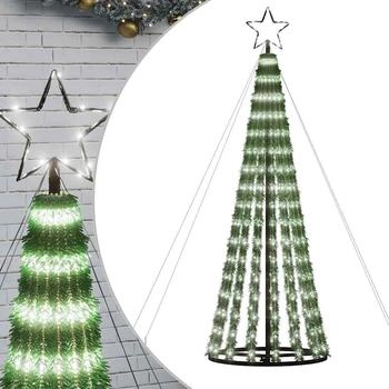 vidaXL Weihnachtsbaum Kegelform 275 LEDs Kaltweiß 180 cm [EEK: Beschreibung]