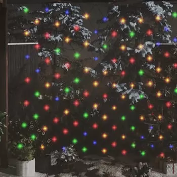 vidaXL Weihnachts-Lichternetz 4x4 M 544 LED Bunt Indoor Outdoor (328785)