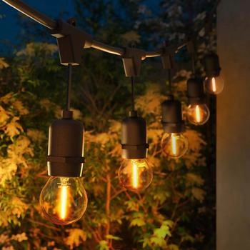 Ledvion LED 20M Inklusive 20x Gold E27 LED 1W 2100K Inklusive 20 Gold Filament LED-Lampen IP65 (LVO10049-20m-Gold)