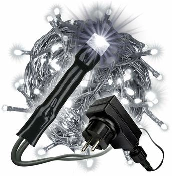 Nipach GmbH 400 LED weiß für Innen Aussen grünes Kabel Trafo 50 Meter Weihnachtsbeleuchtung Weihnachtsdeko Partydeko Partylichter (BA11713)