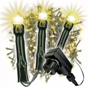 Nipach LED-Lichternetz BA11367 LED Cluster Büschel 750er warmweiß Timer 15m