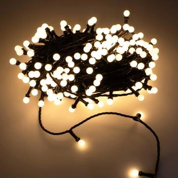Spetebo LED- für Außen mit 200 mini Kugeln 20 m - 200-flammig mit Dimmer und Timer