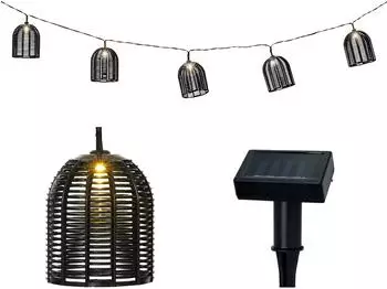 Lumineo LED Solar Lampenschirme 2,7m Kunststoff Warmweiß (892279)