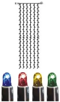 Best Season System LED "Curtain-Extra" 204teilig Birnchen: multicolour 1 x4 m outdoor 465-51-14