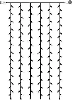 Best Season STAR TRADING LED- 465-58 System LED Lichtervorhang extra 102er 1x2m cool light / schwarz