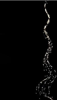 INDA-Exclusiv 200'er LED Lichterdraht Schweif silberfarbenes Kabel Draht mit 10 Strängen Innen und Außen (200er LED Lichterdraht Micro Schweif-Kette)