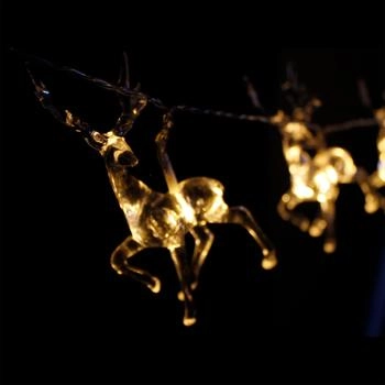 INDA-Exclusiv 2er Set LED mit je 10 LED Tolle LED- Hirsch Lichtervorhang Fensterbeleuchtung