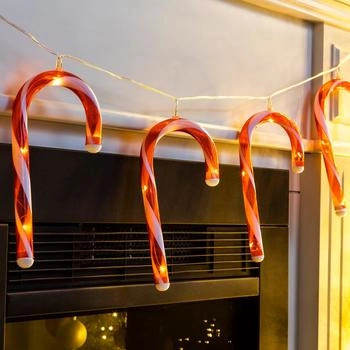 INDA-Exclusiv LED 180cm 40 warmweiße LEDs Innen Außen Batteriebetrieben 3xAA nicht wasserfest Weihnachten Dekoration