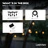 Ledvion LED Lichter Ketten Außen 30M E27 LED Fassung Wasserdicht IP65 Lichternetz Außenbereich String Light (LVO10049-6pack)