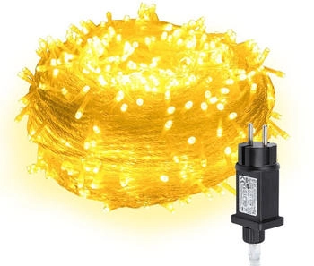Jopassy 20M 200 LED Warmweiß 8 Lichtmodi Drahtlichterkette Weihnachtsbeleuchtung IP44 (RL-HG7537-1-BDc)