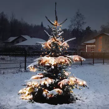 Esotec Solar Lichterkette mit 200 LEDs bernsteinfarben (102569)