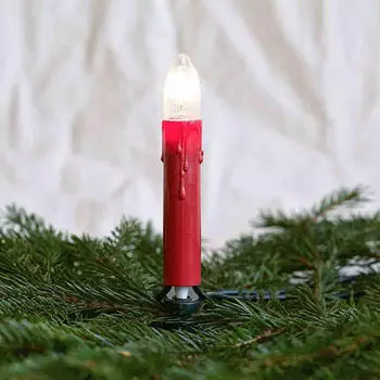 Rotpfeil Lichterkette 30-teilig klar geriffelt rot (F69277)