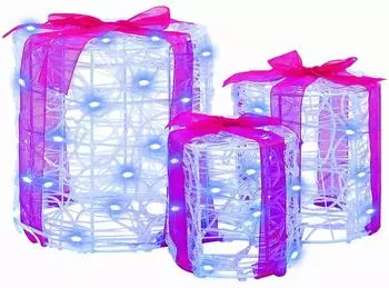 vidaXL Geschenkbox Dekoration 3 pcs Blau 20 x 20 x 21 cm Acryl (42019086)