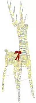 vidaXL 3D Rentier mit 140 LEDs Warmweiß 128 cm Haustier (42019055)