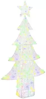 vidaXL Weihnachtsbaum mit 240 LEDs Mehrfarbig 180 cm Acryl (42018984)
