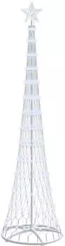 vidaXL LED-Weihnachtsbaum mit Ständer Kaltweiß 70 x 70 x 250 cm Metall (42018776)