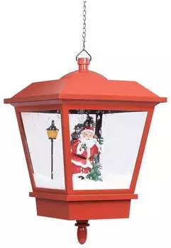 vidaXL Weihnachts-Hängelampe LED-Licht und Weihnachtsmann Rot 27×27×45 (289928)
