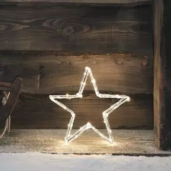 Lights4fun 30cm Acryl LED Stern stehend (LL24091)