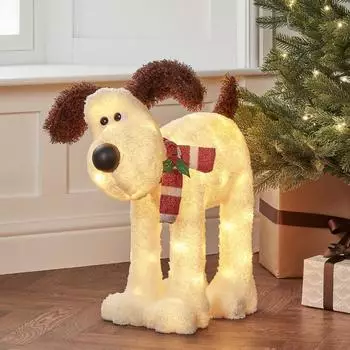 Lights4fun Wallace and Gromit Hund LED Figur außen (GR001EU)