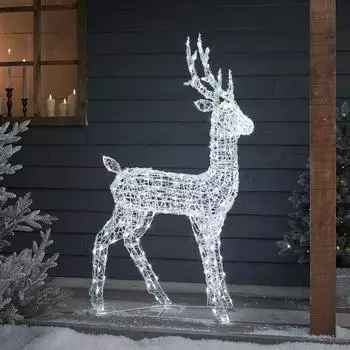 Lights4fun LED-Rentier Hirsch M Swinsty (XX2001EU)