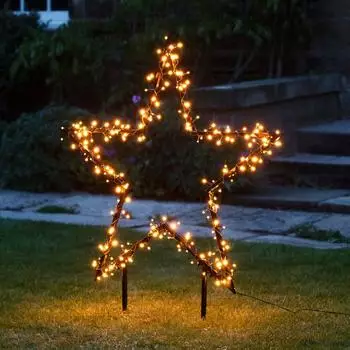 Lights4fun 90cm Cluster LED Stern Warmweiß (L4F18033EU)