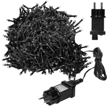 ECD Germany LED Clusterlichterkette Clusterbeleuchtung Timer kaltweiß/ 3000 LED