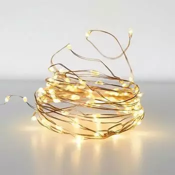 Spetebo Draht Lichterkette 320 LED 32 m warmweiß