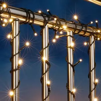 Haushalt International LED Lichterkette warmweiß 50er 4,9m Kabel (76580)