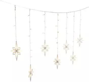 Haushalt International LED Sternen Lichtervorhang warmweiß 135x95cm (76932)