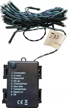 FHS LED Lichterkette Grün Warmweiß (35658)