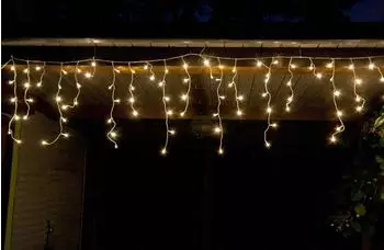 FHS LED Eisregen Lichterkette 24 m mit 960 warmweißn LEDs (36361)