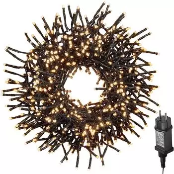 Lunartec LED-Büschel-Lichterkette 1.000 LEDs 10 m warmweiß (ZX5120-944)